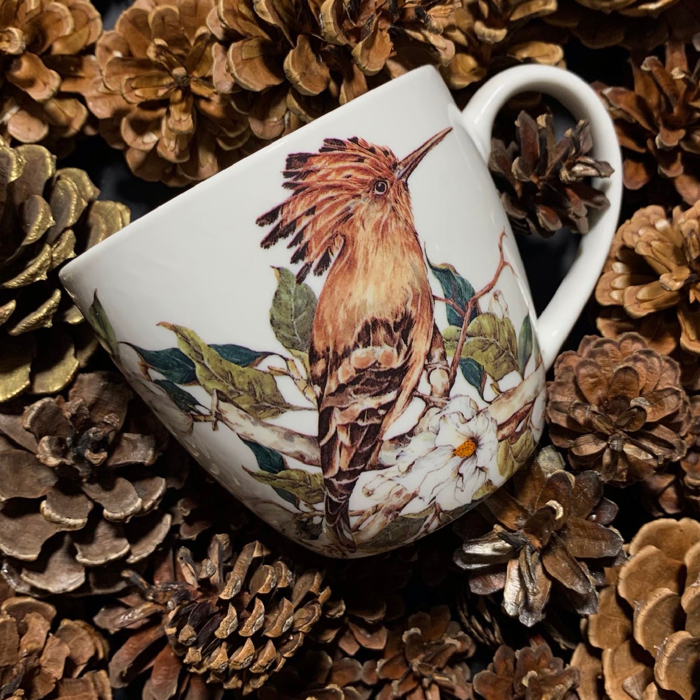 Duo Tasse Tiermotiv Wiedehopf 420 ml vintage