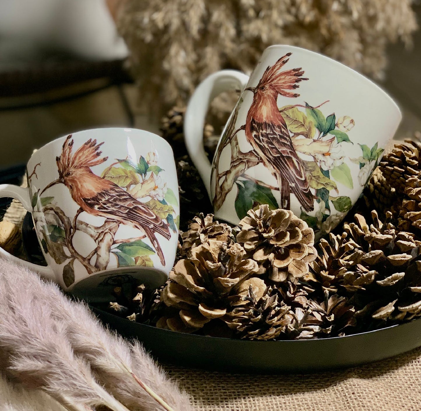 Duo Tasse Tiermotiv Wiedehopf 420 ml vintage