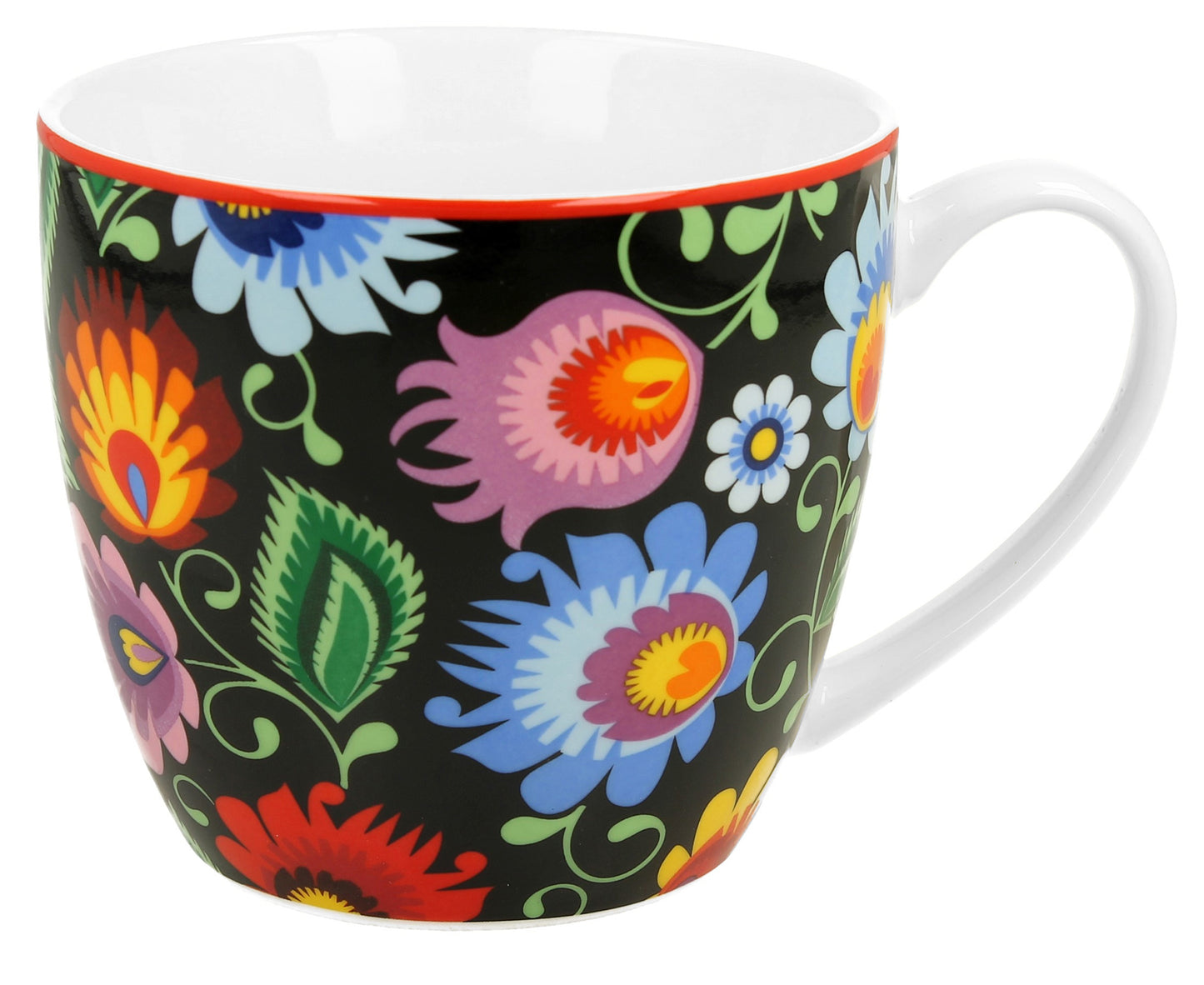 Duo Vintage Tasse Blumen mit Schenkschlaufe 460 ml Etno