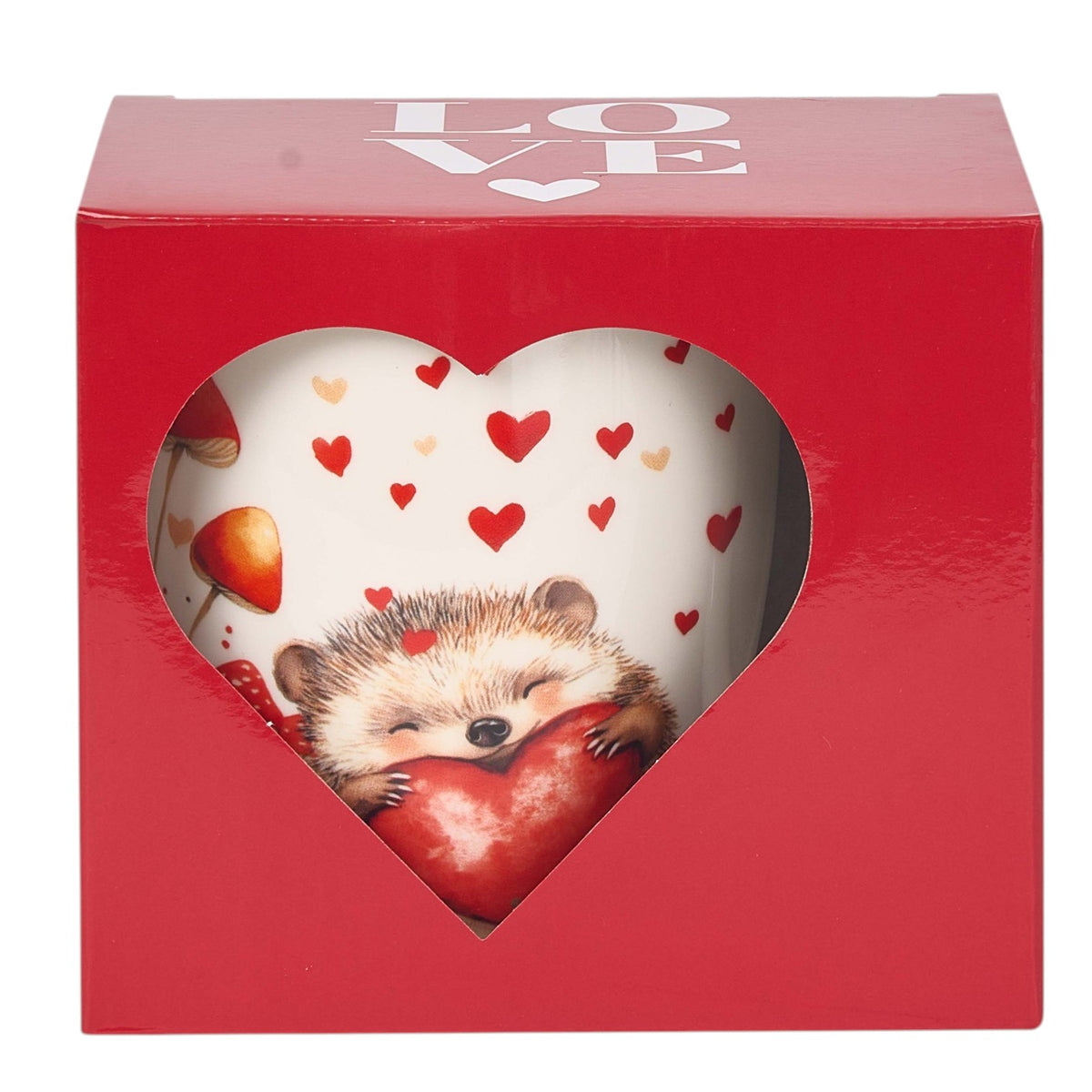 Großer Kaffeebecher „Igel mit Herz“ 650 ml im Geschenkkkarton Duo Tasse