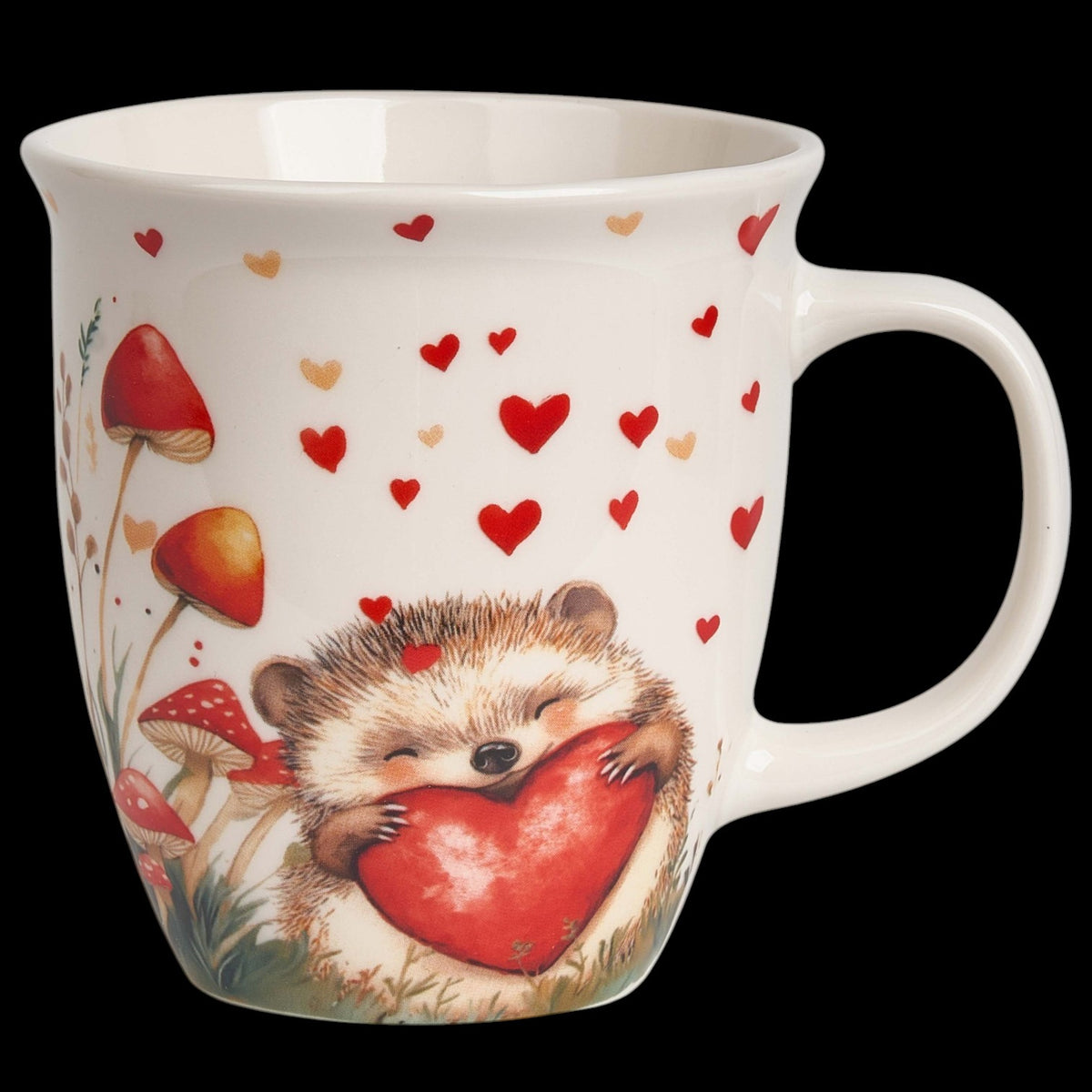 Großer Kaffeebecher „Igel mit Herz“ 650 ml im Geschenkkkarton Duo Tasse