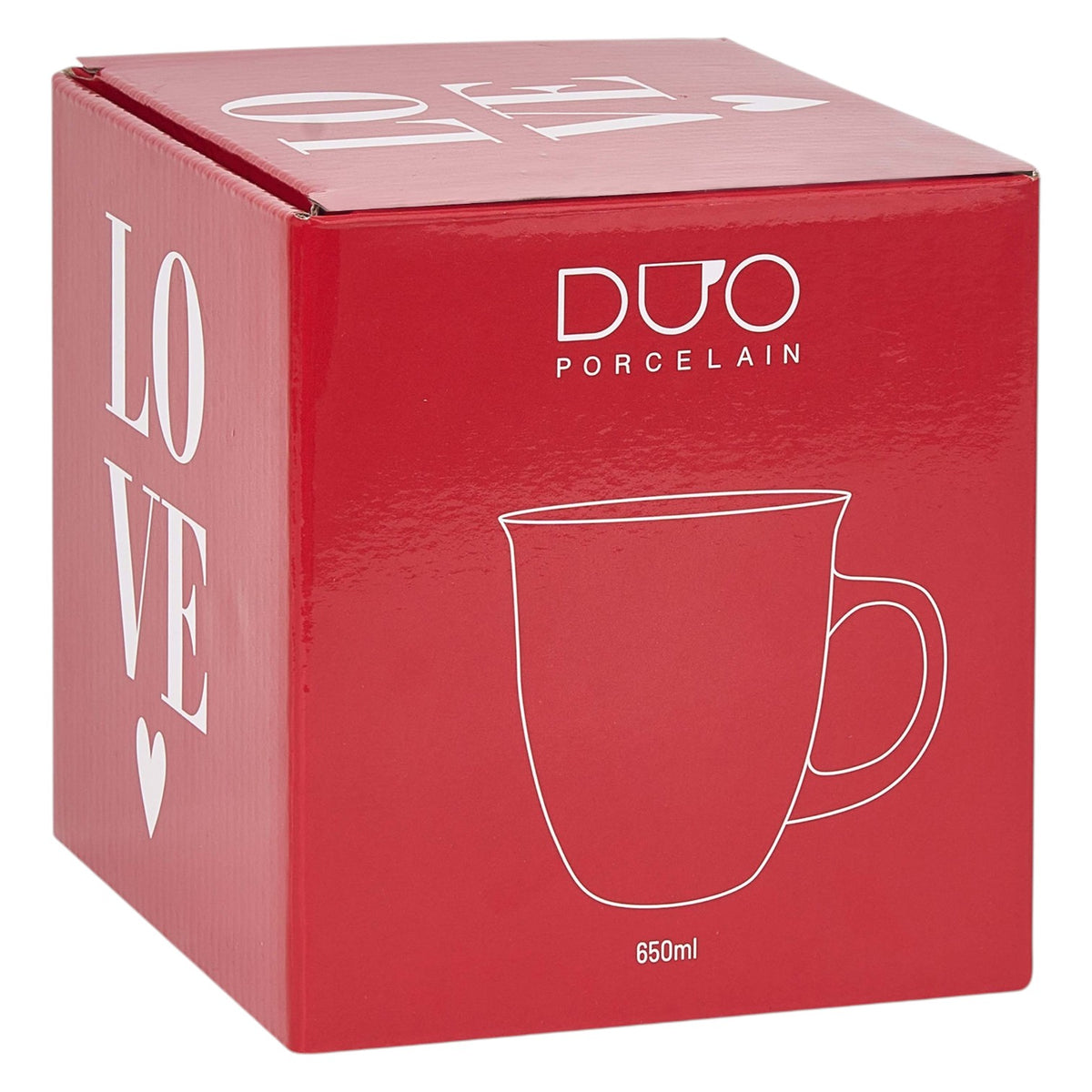Großer Kaffeebecher „Igel mit Herz“ 650 ml im Geschenkkkarton Duo Tasse