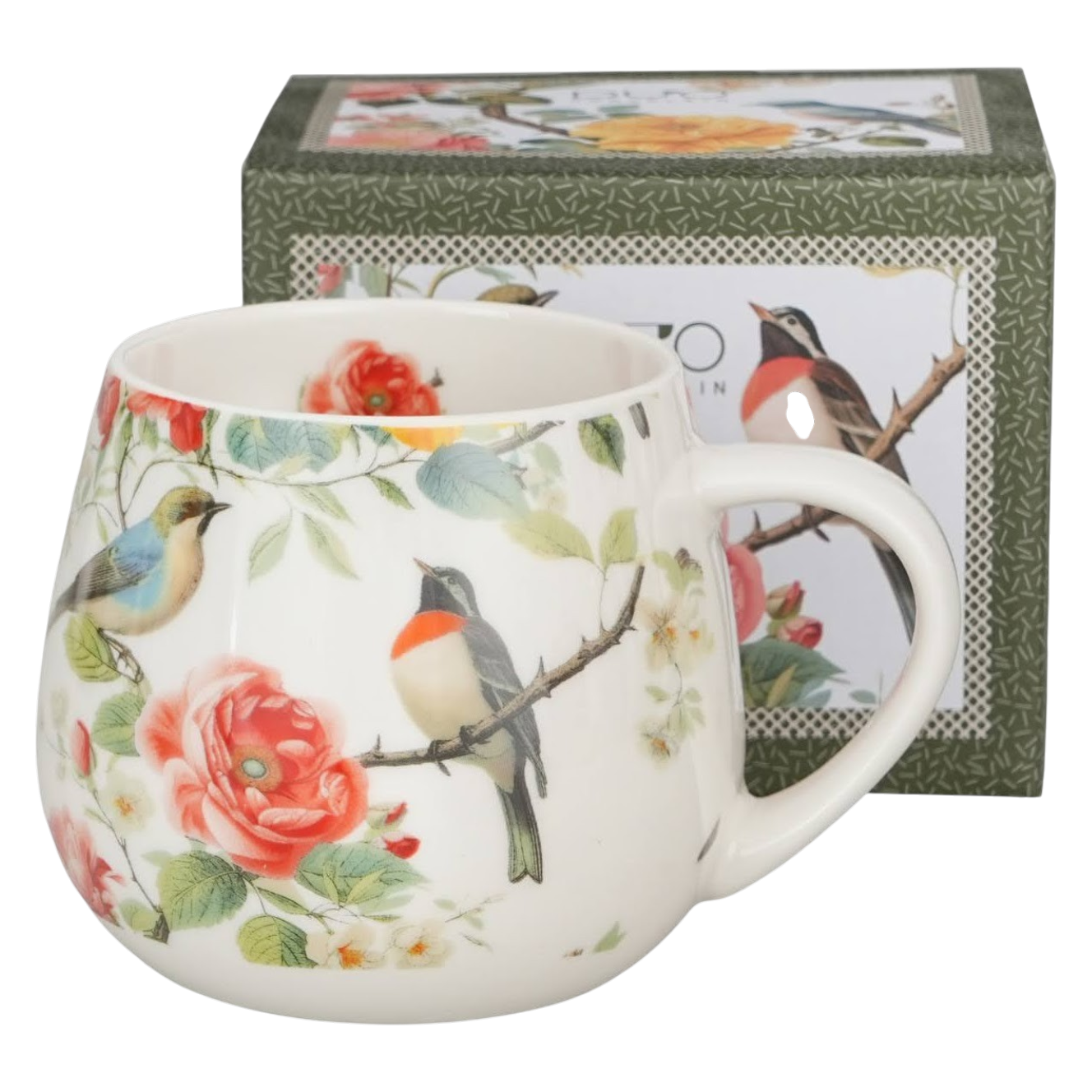DUO Porcelain Tassse– Fassbecher July Vogelmotiv (430 ml)