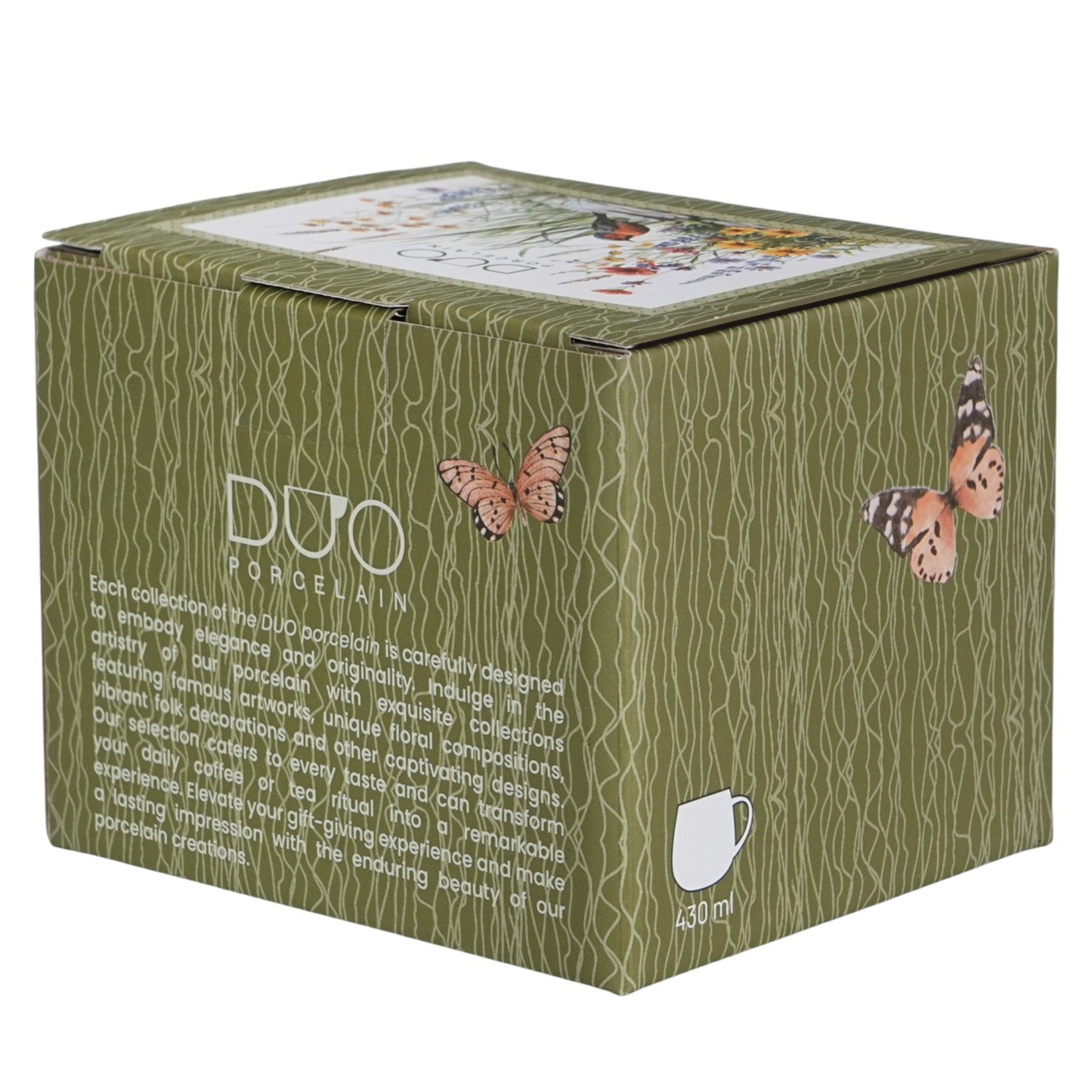 DUO Faßbecher Tasse Juli Rotkehlchen & Wildblumen 430ml Vögel