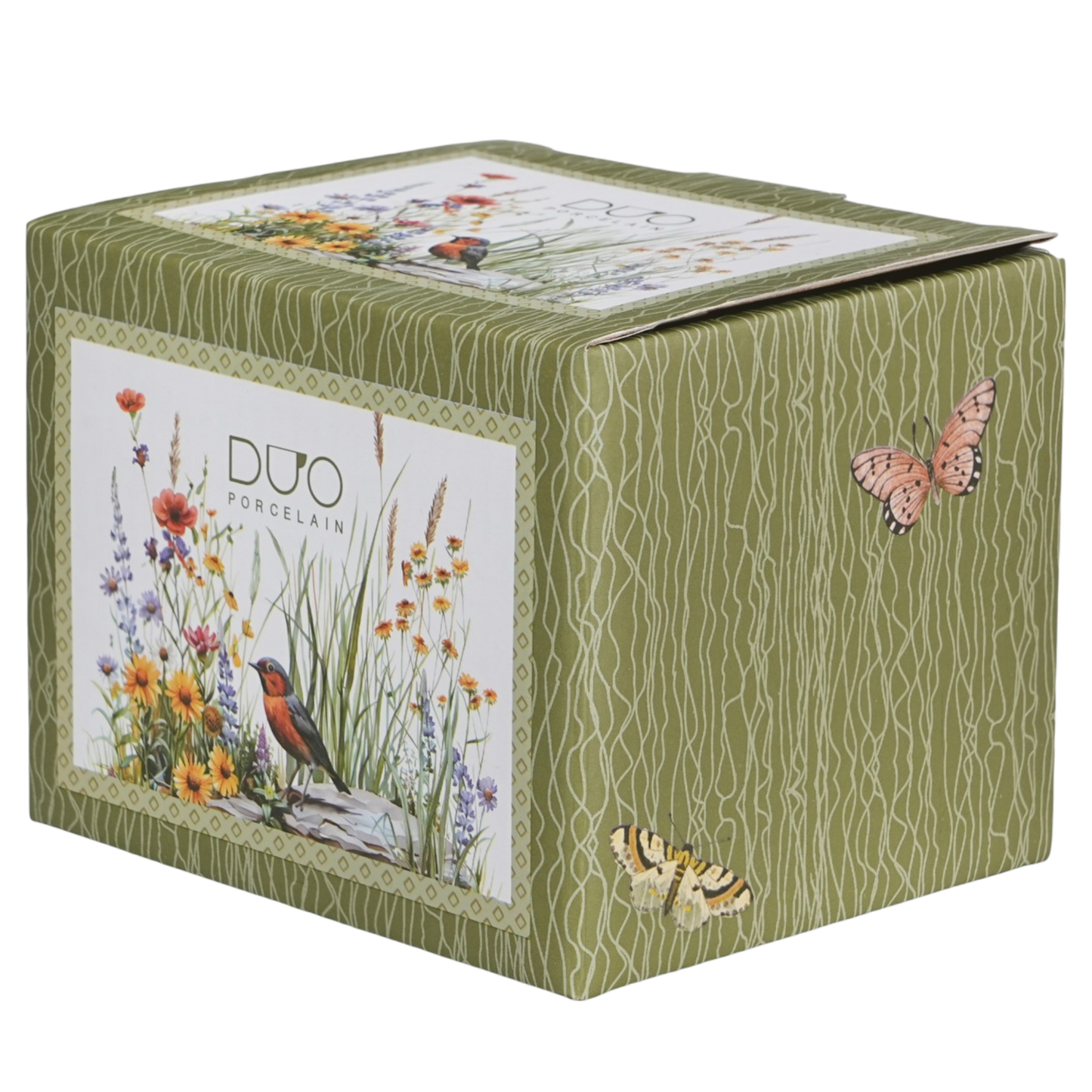 DUO Faßbecher Tasse Juli Rotkehlchen & Wildblumen 430ml Vögel