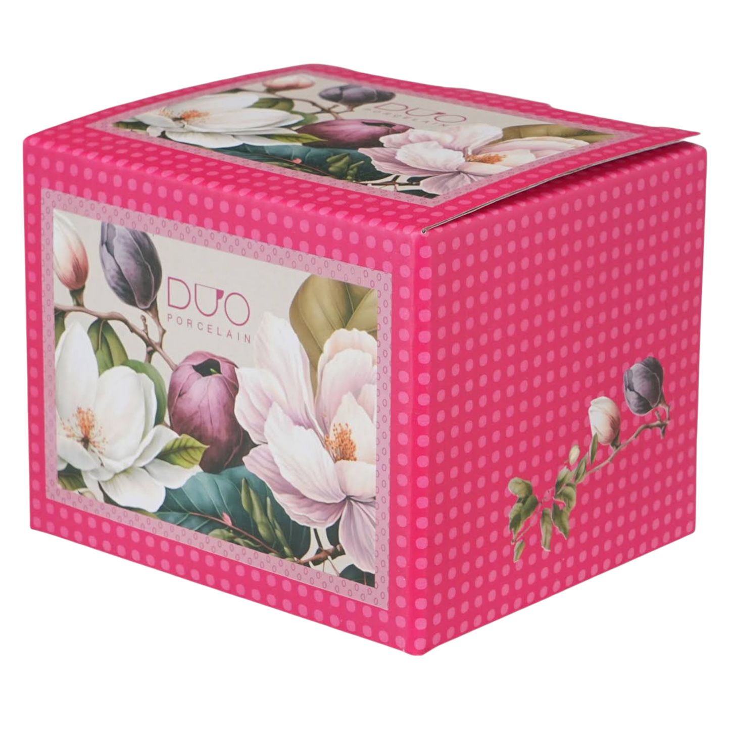 Duo Porcelain romantischer Bluem Becher Tasse Magnolie 430 ml