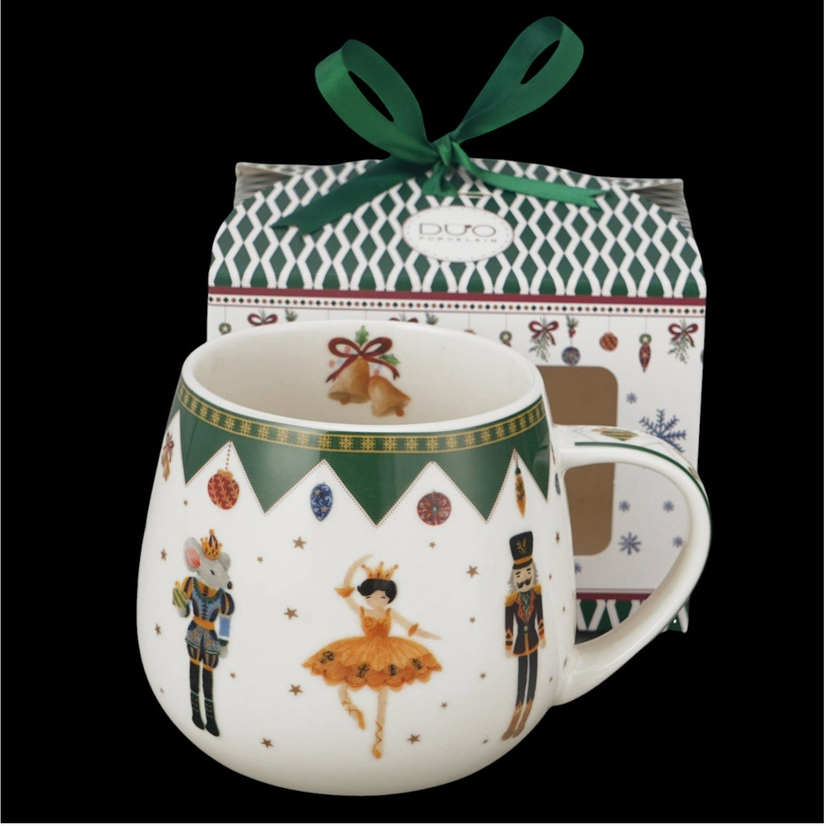 Fassbecher „Nussknacker und Tänzerin“ 430 ml Kaffeebecher Tasse vintage Weihnachten