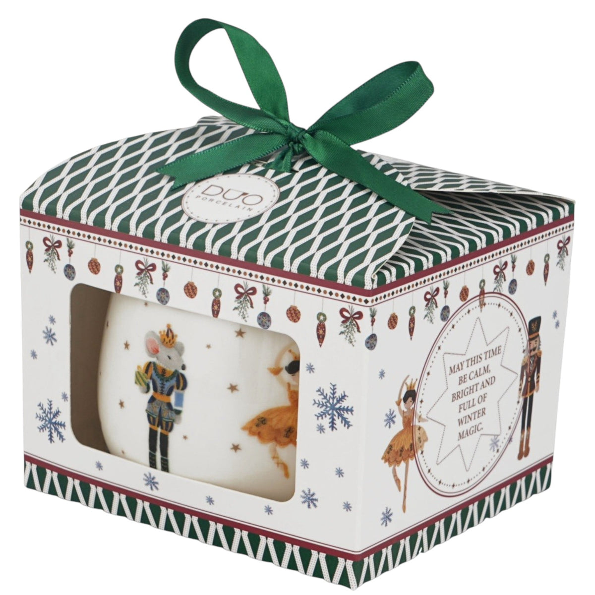 Fassbecher „Nussknacker und Tänzerin“ 430 ml Kaffeebecher Tasse vintage Weihnachten