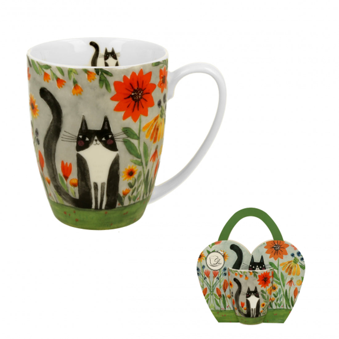 Vintage Duo Tasse Katzenwelt Wiese 320 ml