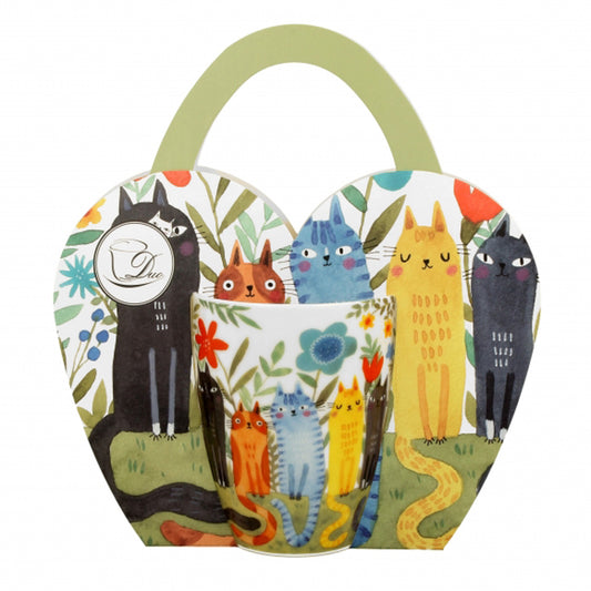 Vintage Duo Tasse Katzenwelt Katzen im Garten 320 ml
