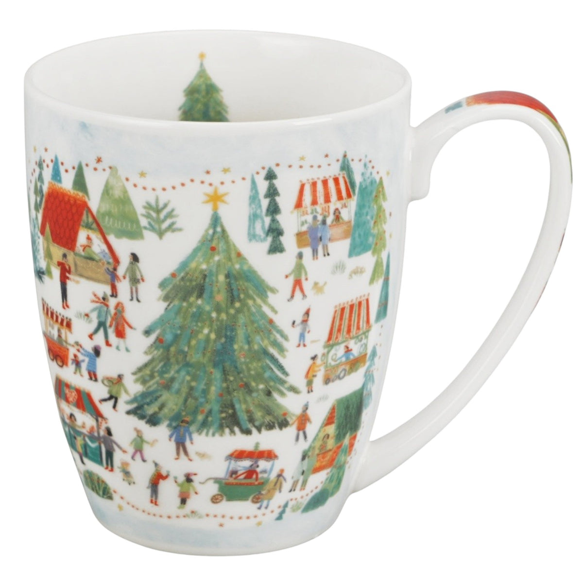 Christmas Market Porzellanbecher in Geschenkbox Weihnachtsmarkt Tasse vintage 360 ml