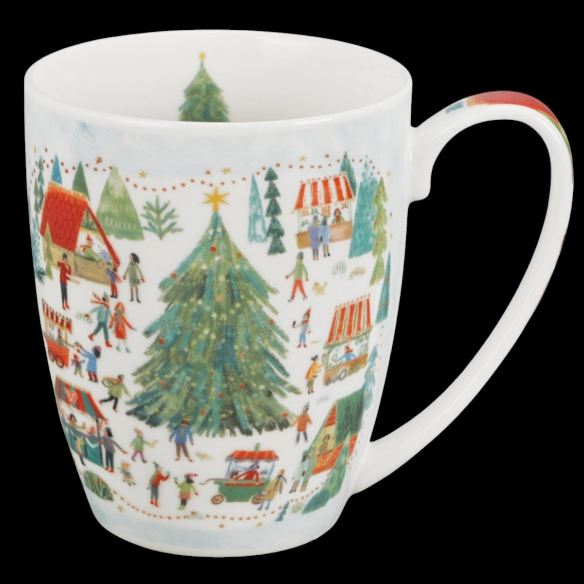 Christmas Market Porzellanbecher in Geschenkbox Weihnachtsmarkt Tasse vintage 360 ml