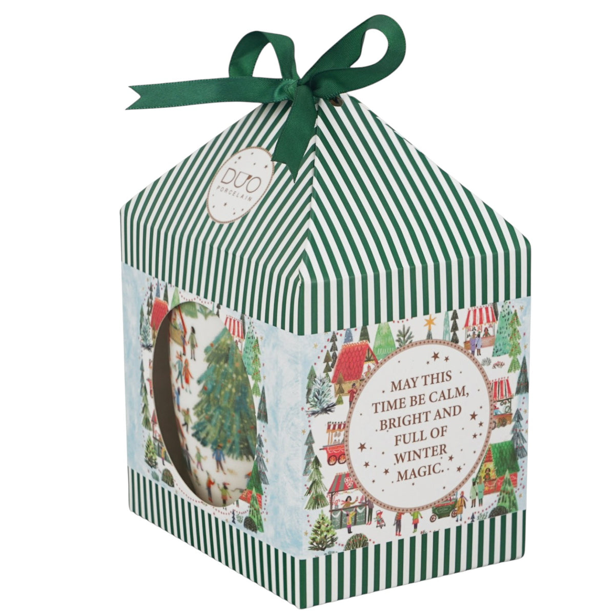 Christmas Market Porzellanbecher in Geschenkbox Weihnachtsmarkt Tasse vintage 360 ml