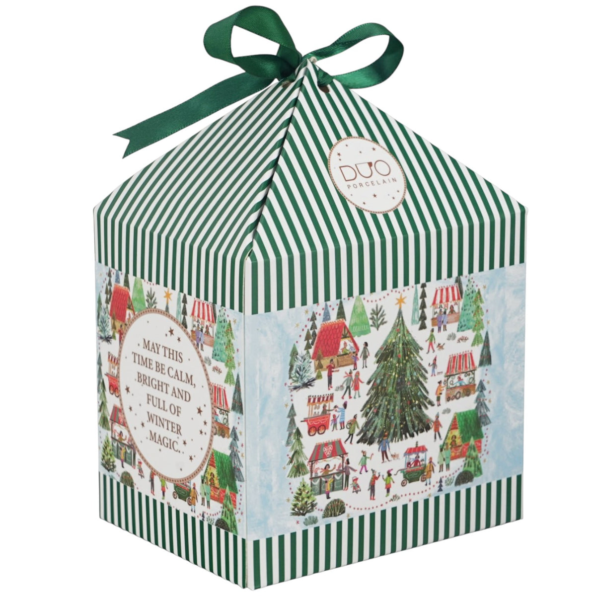 Christmas Market Porzellanbecher in Geschenkbox Weihnachtsmarkt Tasse vintage 360 ml