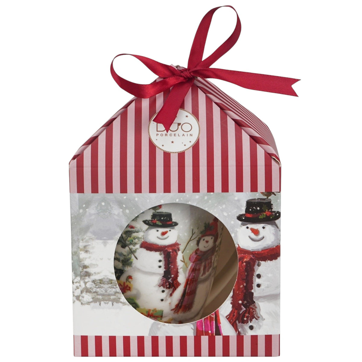 Vintage-Weihnachtstasse „Snowman Smile“ 360 ml Schneemann Kaffeebecher