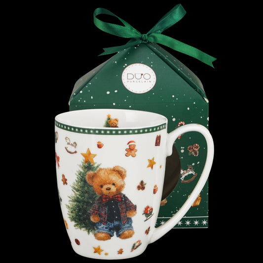 Vintage-Weihnachtstasse „Teddy Noel“ 360 ml Kaffebecher Weihnachten