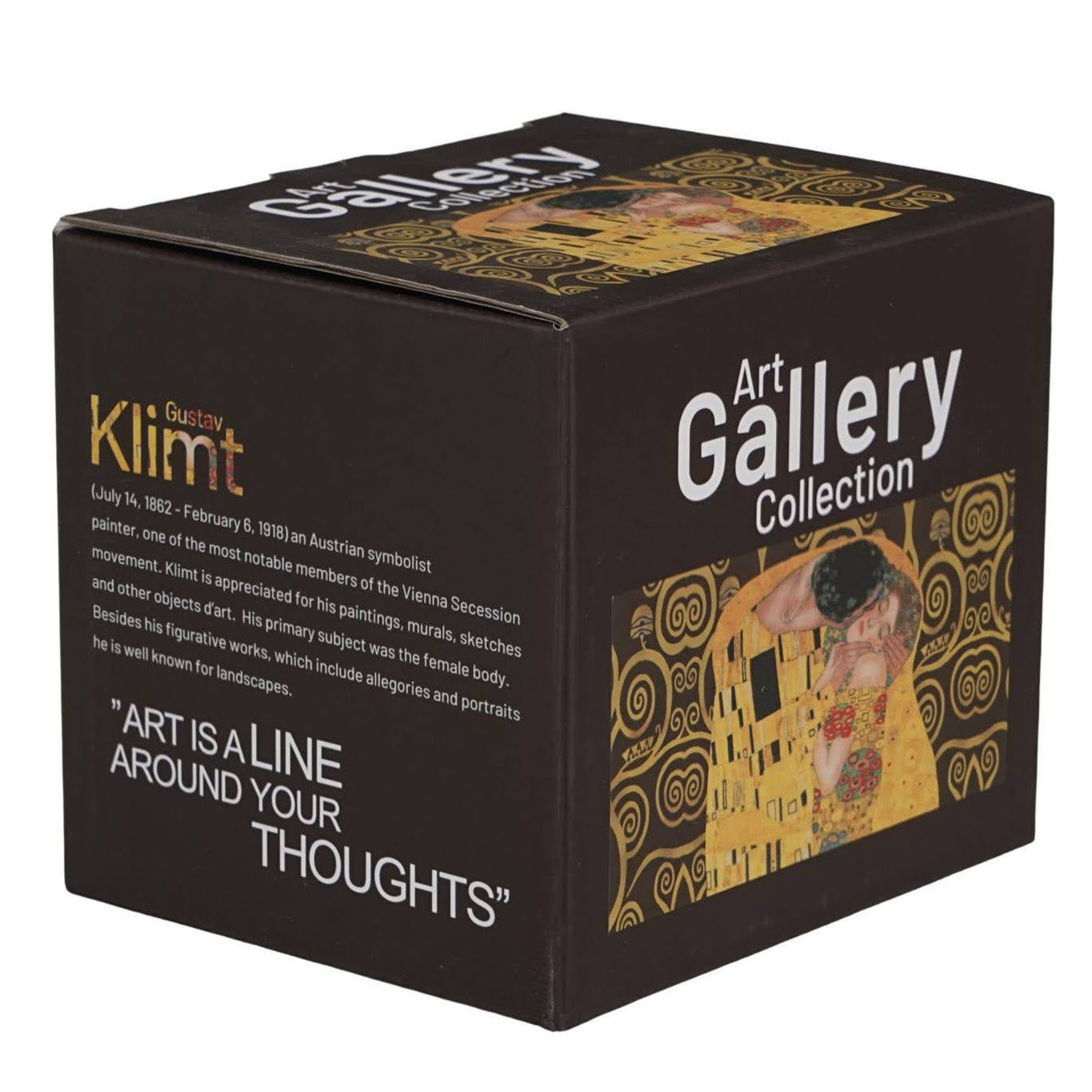 Duo Art Gallery Collection Becher Klimt – The Kiss (Brown) 480 ml