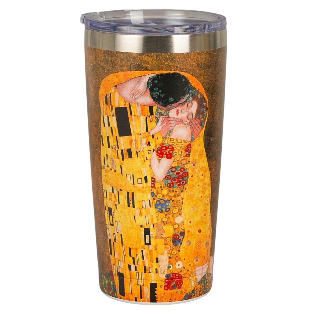 Thermobecher „Der Kuss“ Classic 600 ml, inspiriert von Klimt, Edelstahl Duo