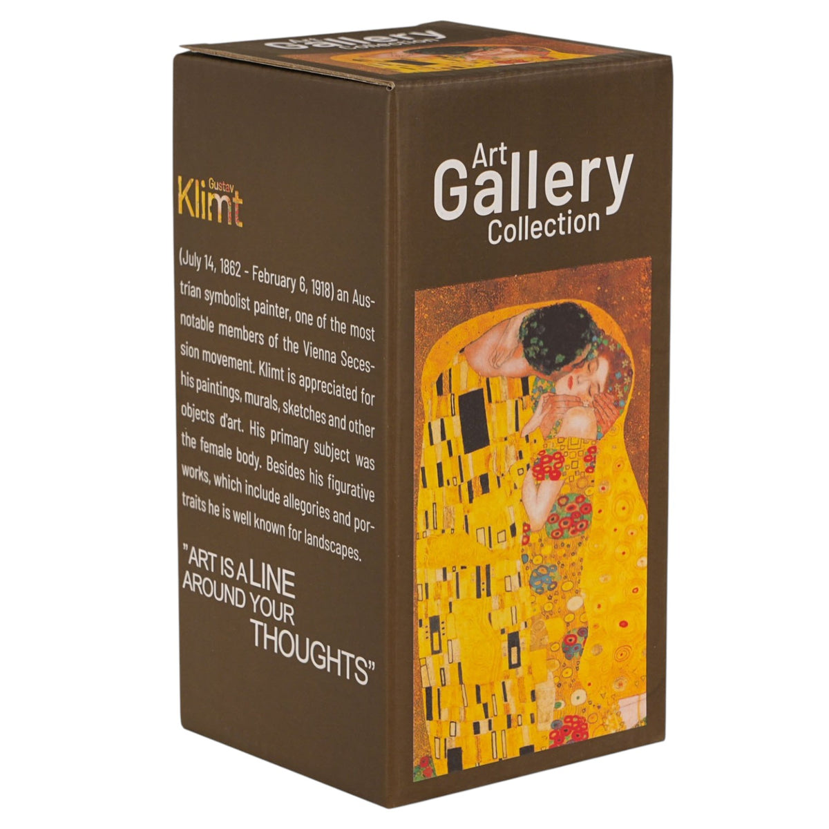 Thermobecher „Der Kuss“ Classic 600 ml, inspiriert von Klimt, Edelstahl Duo
