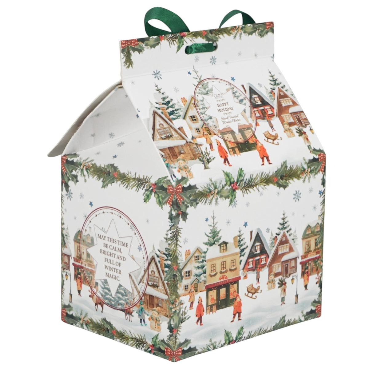 Christmas Village Porzellanbecher in Geschenkbox Weihnachtsdorf Tasse 360 ml