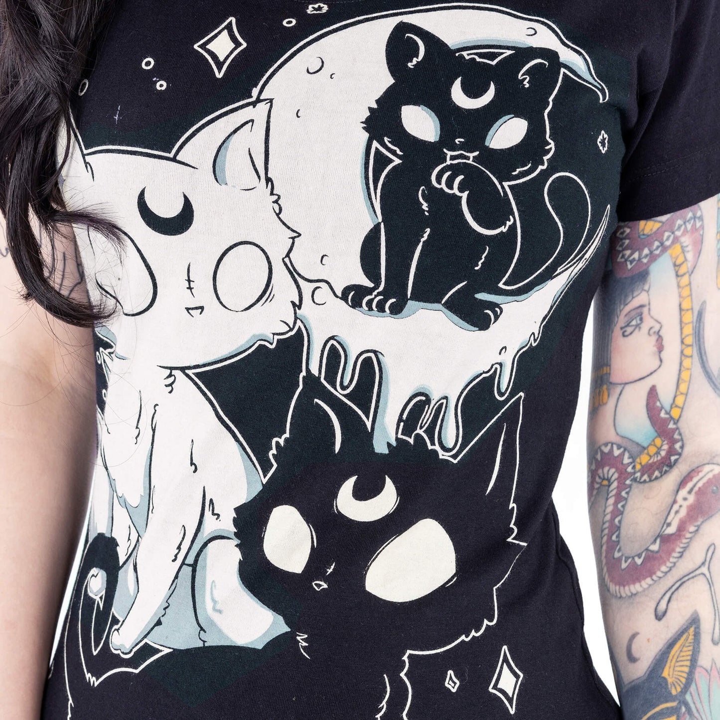 Anime Gothic Top Midnight Kitty T-Shirt – Cupcake Cult