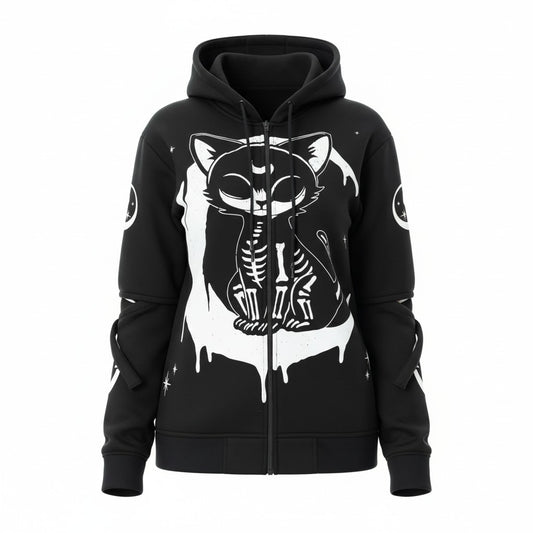 Gothic Moonlight Hoodie von Heartless - schwarz-weiss