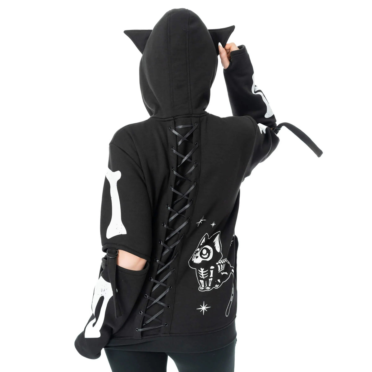 Gothic Moonlight Hoodie von Heartless - schwarz-weiss