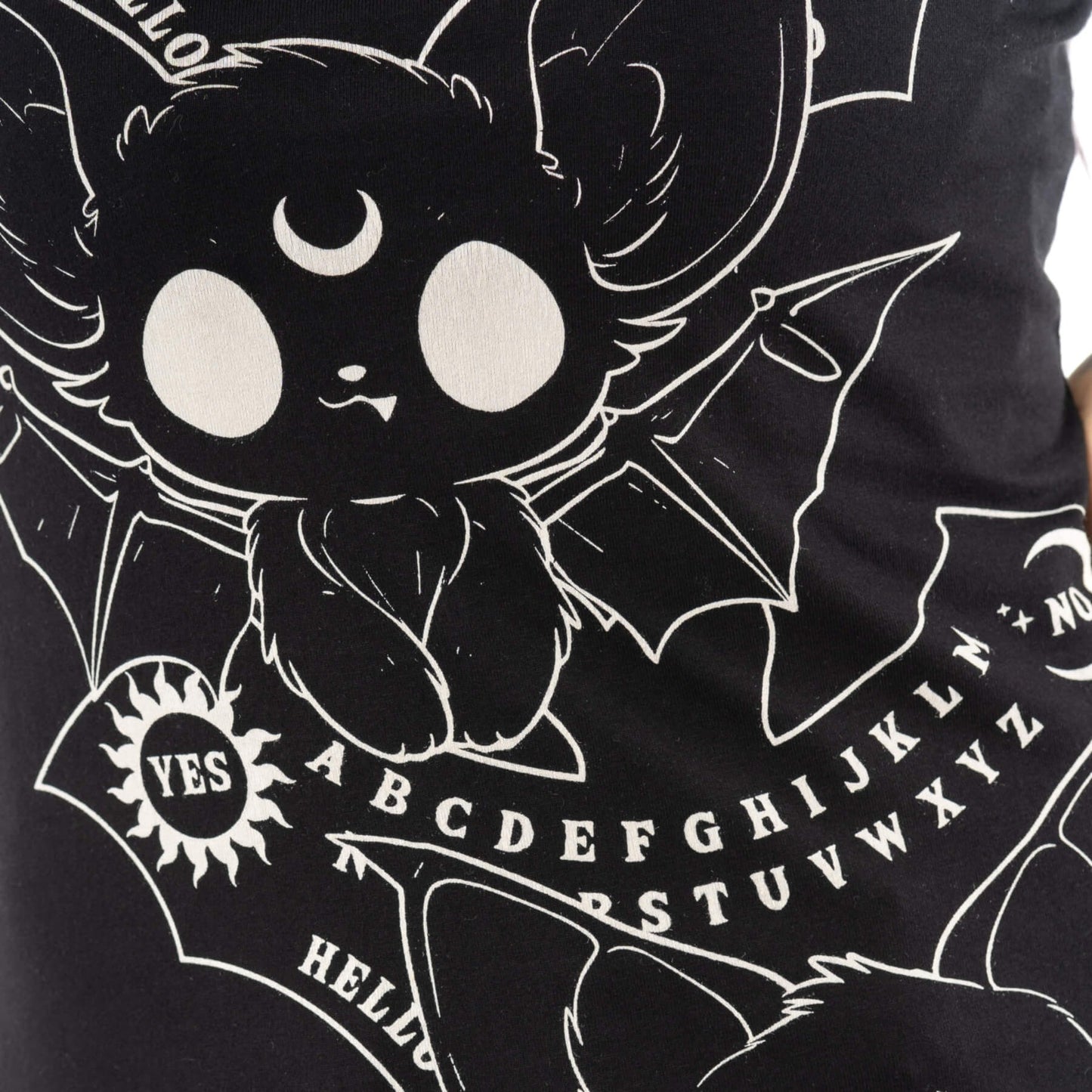 Ouija Bats T-Shirt Fledermaus Top  – Heartless - schwarz-weiß