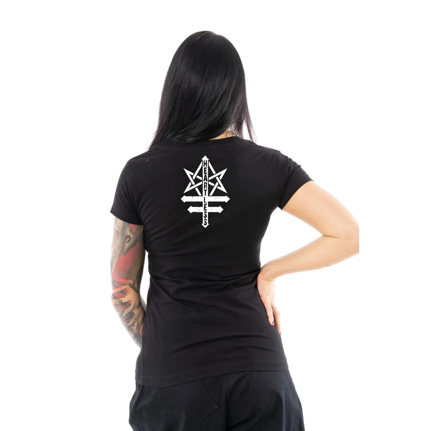 Ouija Bats T-Shirt Fledermaus Top  – Heartless - schwarz-weiß