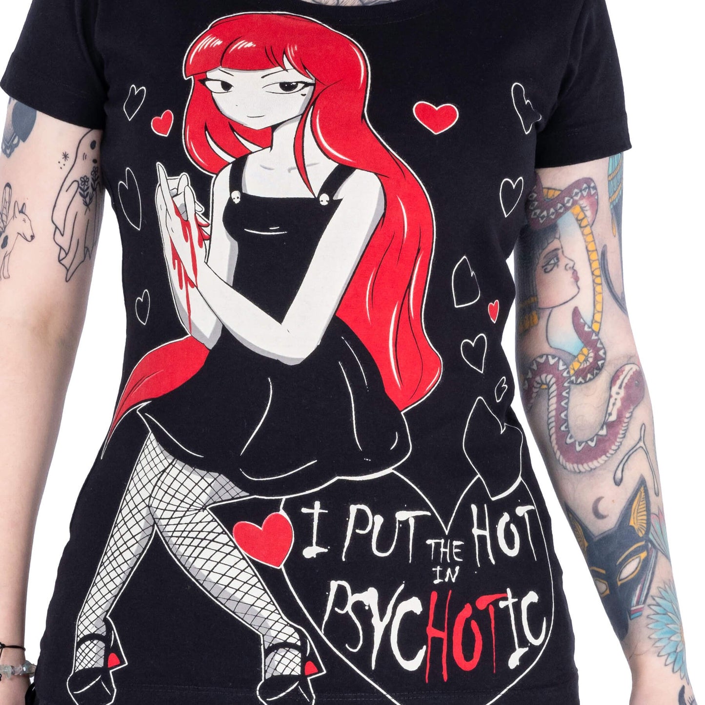 Psychotic Girl T-Shirt von Cupcake Cult - Gothic Anime Top
