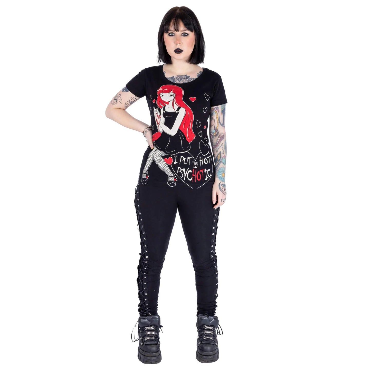 Psychotic Girl T-Shirt von Cupcake Cult - Gothic Anime Top