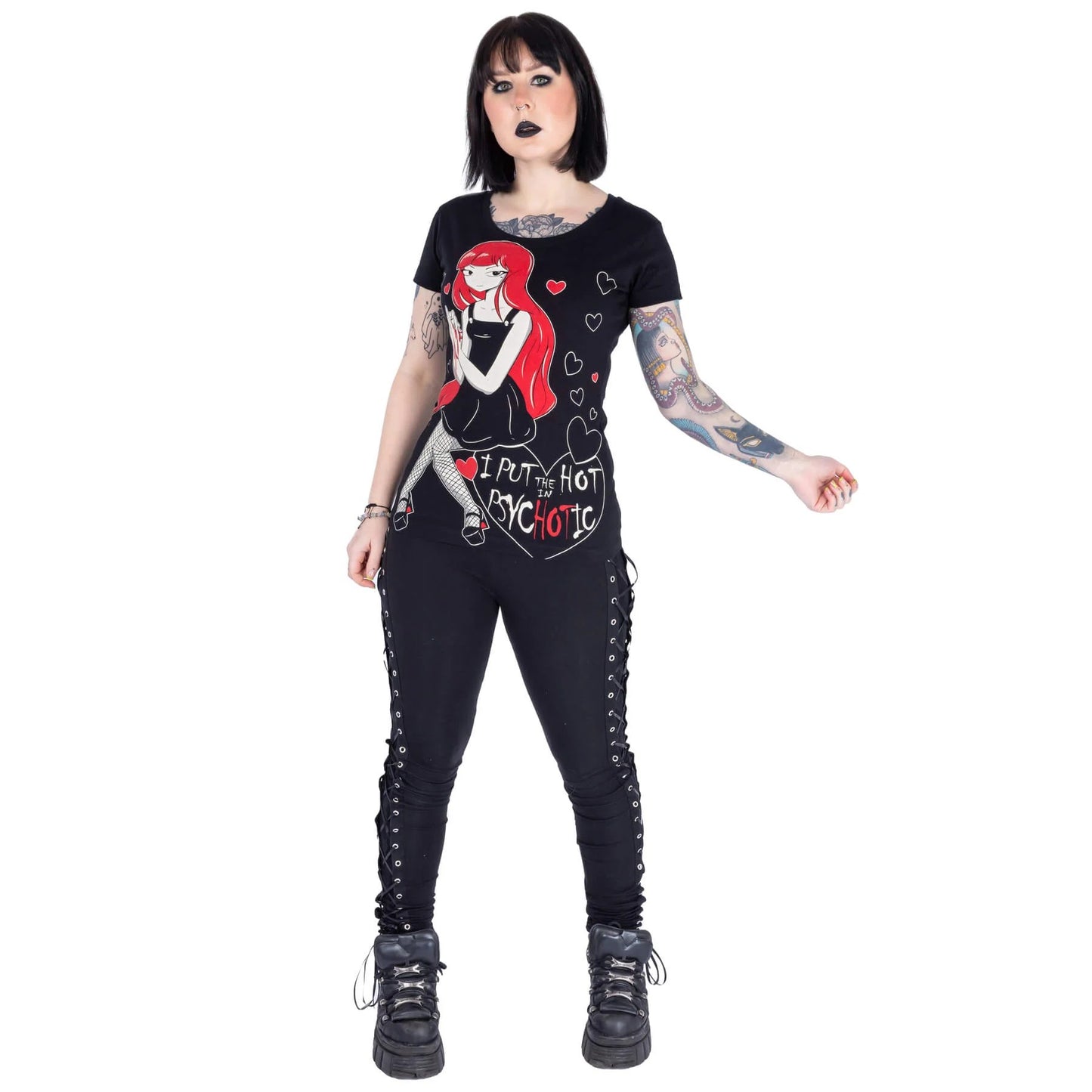 Psychotic Girl T-Shirt von Cupcake Cult - Gothic Anime Top