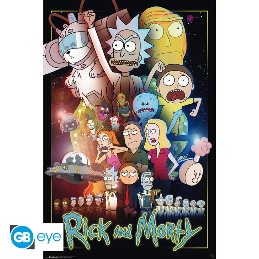 Poster 91,5 x 61 cm Rick and Morty -  Wars