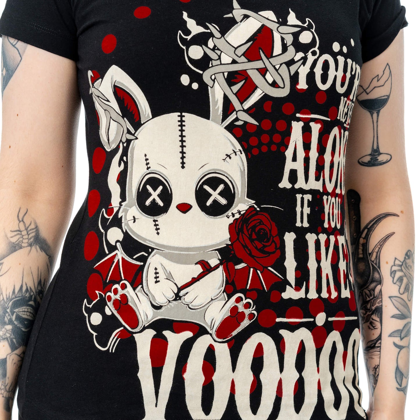 Ritual Bunny T-Shirt – Detailansicht Print vorne