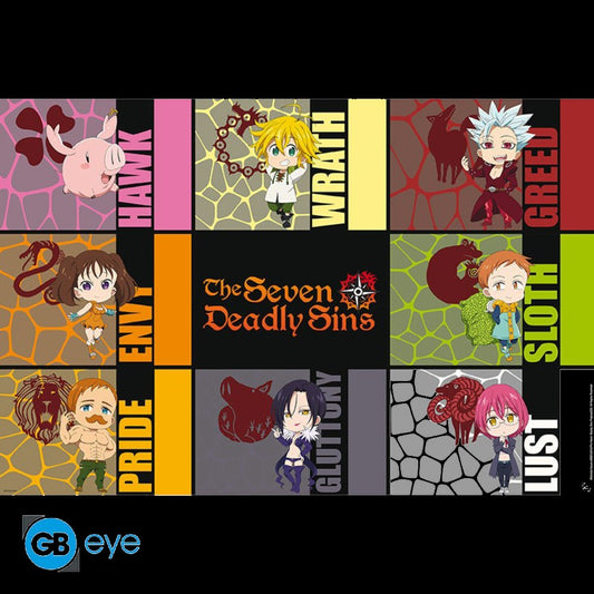 Poster 91,5 x 61 cm The Seven Deadly Sins - Chibi Sins