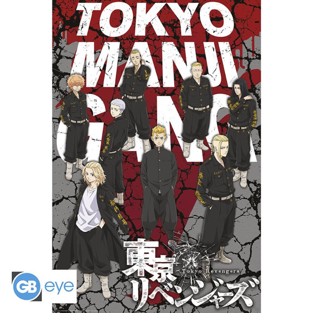 Poster 91,5 x 61 cm Tokyo Revengers - Takemichi & Tokyo Manji Gang