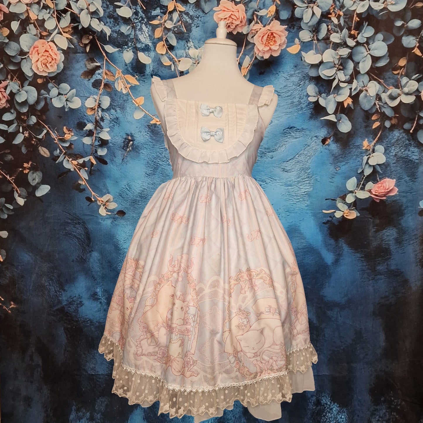 Sweet Lolita Kleid JSK mit süßem Katzenmotiv