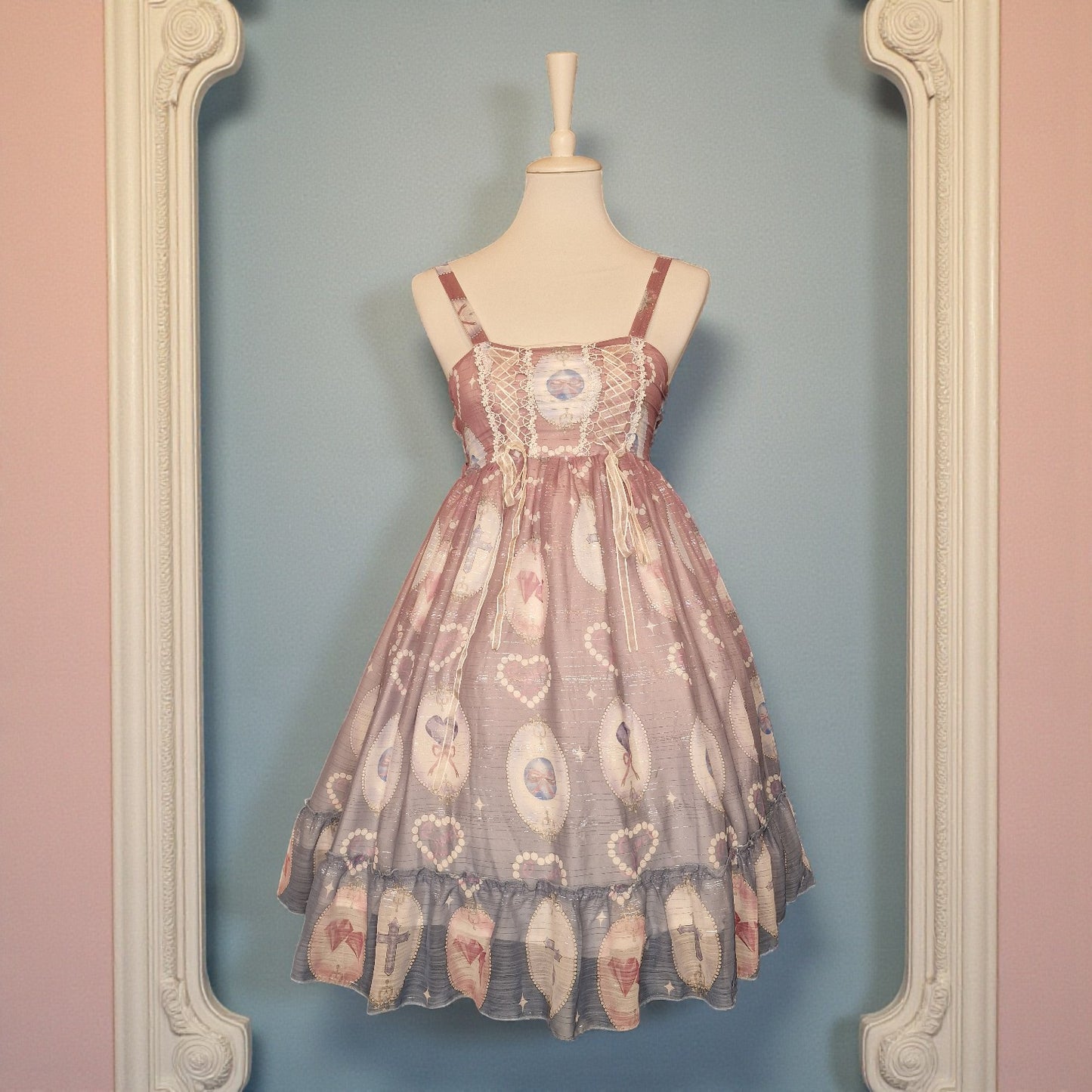 Pastell Dream Lolita Kleid JSK mit Herzen