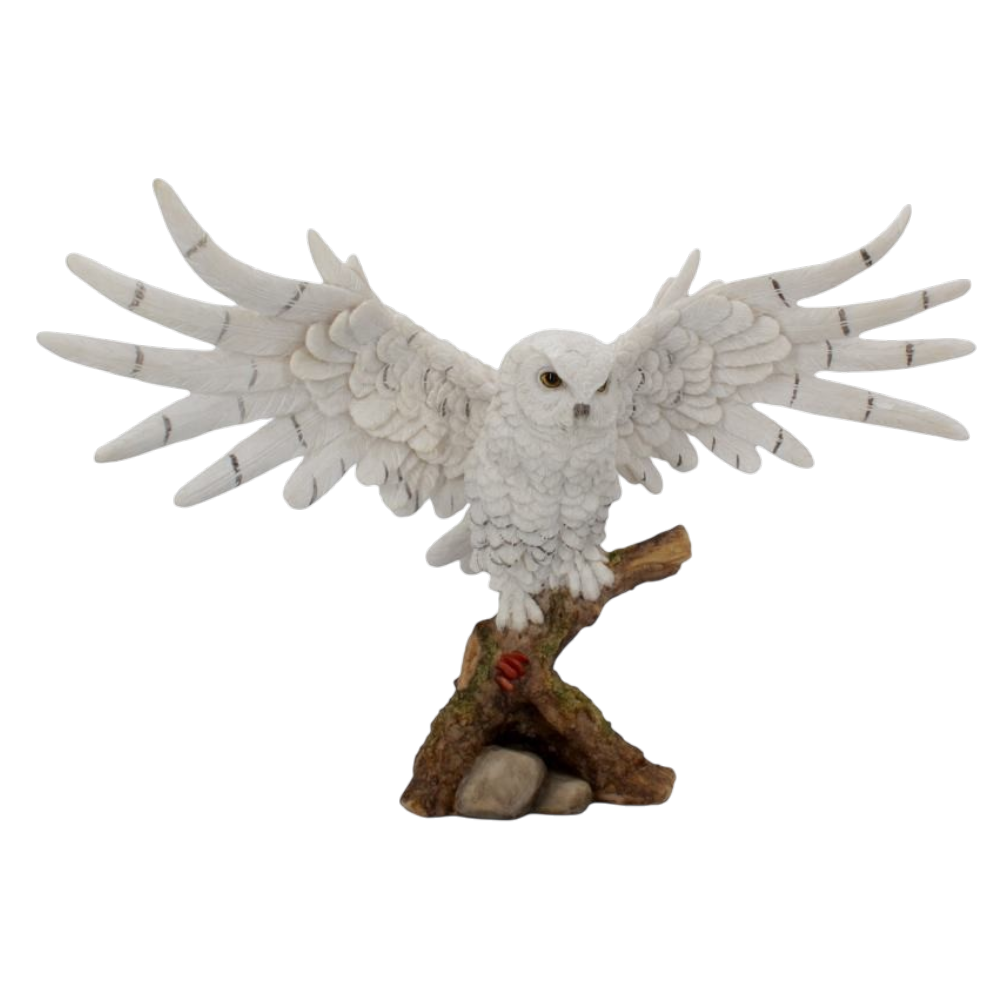 Snowy Rest – Schneeeule Dekofigur 38 cm