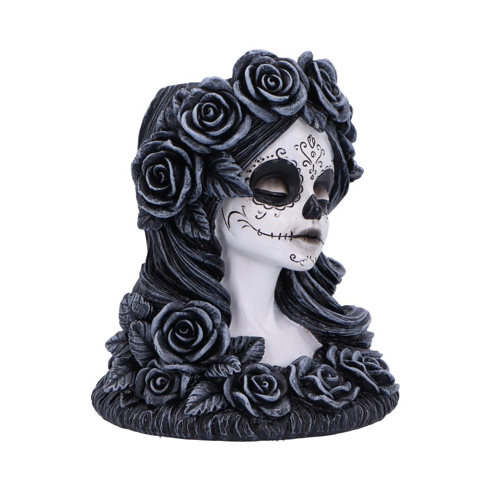 Flor de Muerte – Gothic kleiner düsterer Teelichthalter 10,5 cm