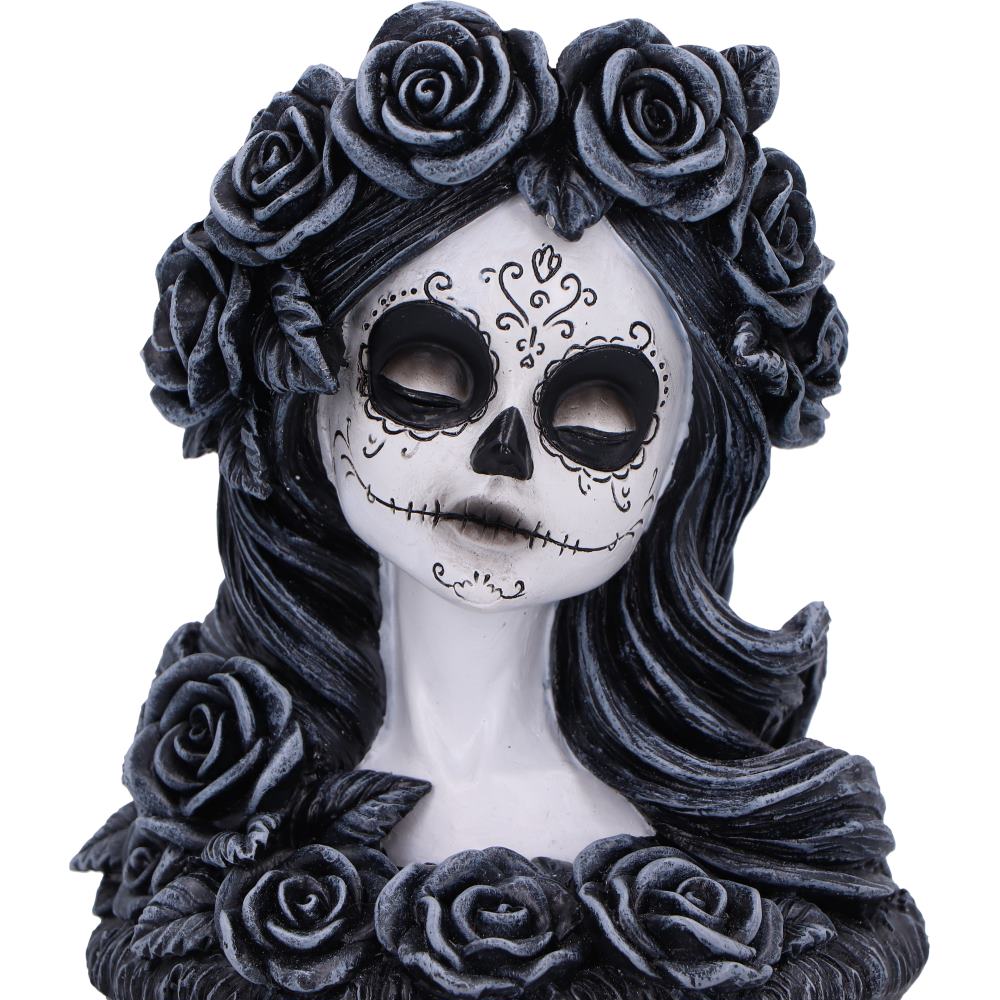 Flor de Muerte – Gothic kleiner düsterer Teelichthalter 10,5 cm