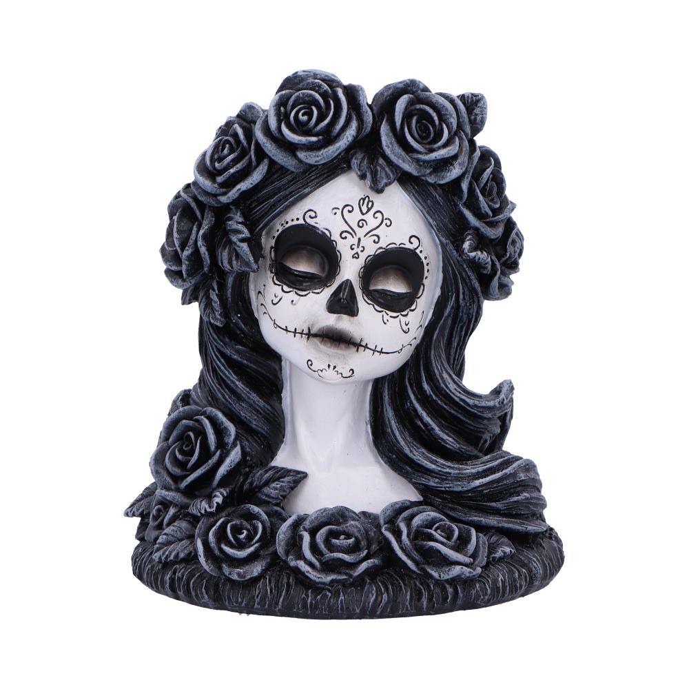 Flor de Muerte – Gothic kleiner düsterer Teelichthalter 10,5 cm