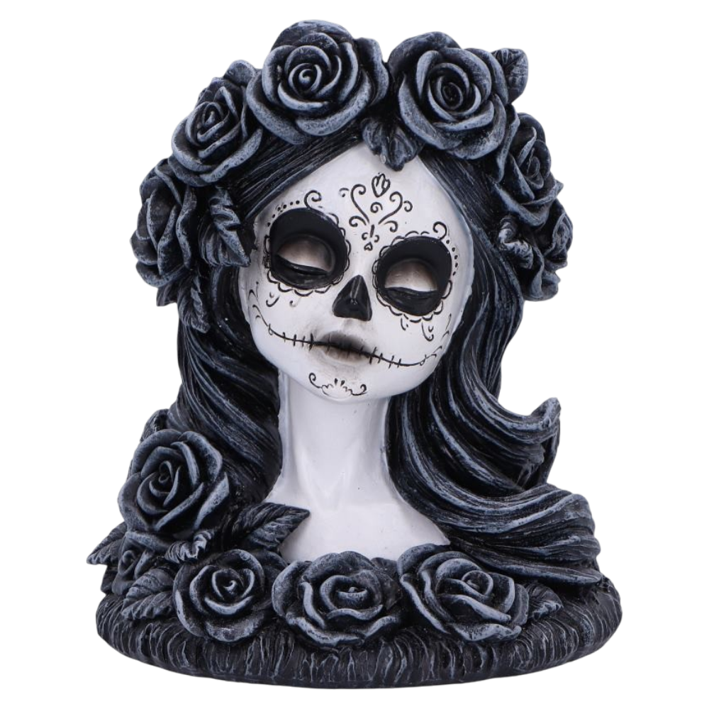 Flor de Muerte – Gothic kleiner düsterer Teelichthalter 10,5 cm