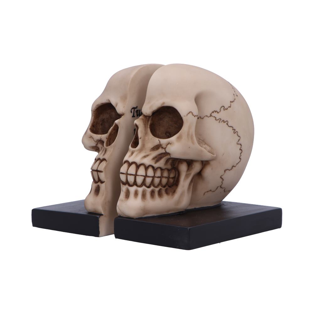Final Chapter – Totenschädel Buchstützen 2er-Set 15 cm Gothic Skull Deko