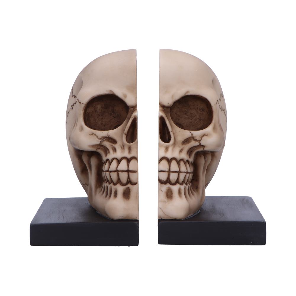 Final Chapter – Totenschädel Buchstützen 2er-Set 15 cm Gothic Skull Deko