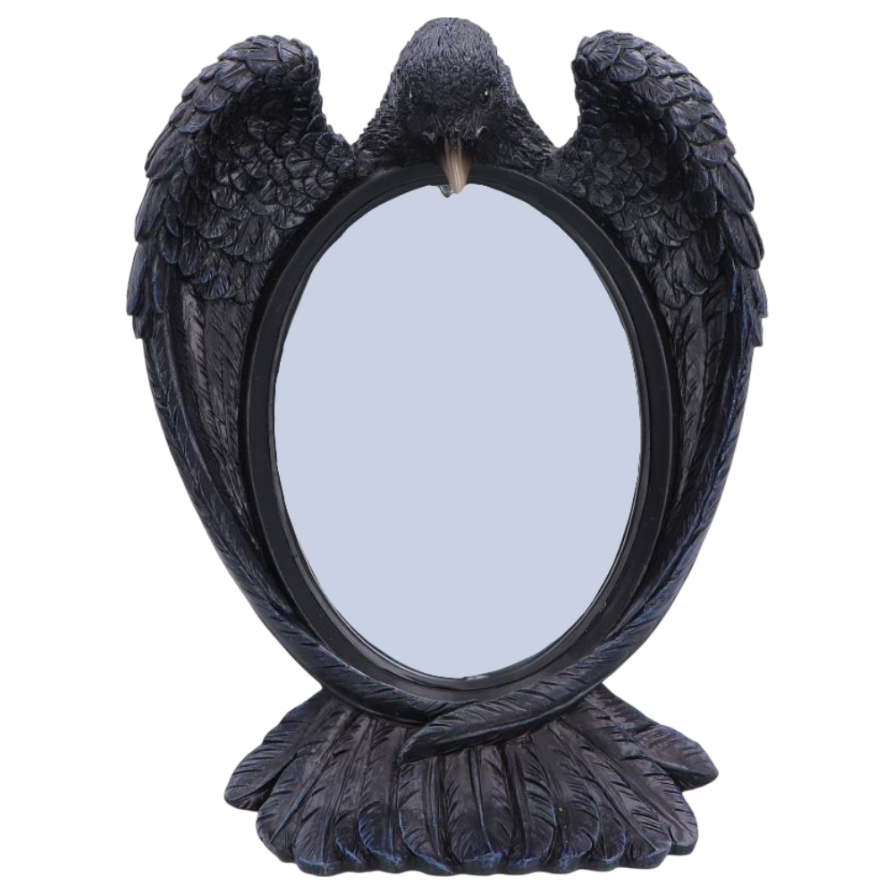 Nevermore Reflection Spiegel Rabe Düsterer Gothic – Stand- und Wandspiegel 30,2 cm