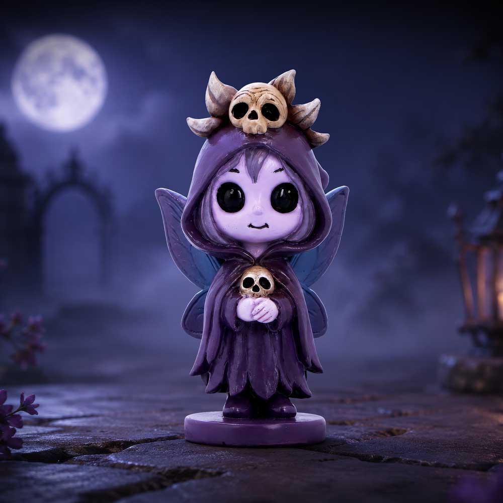 Süße, kleine Gothic Fee "Spirit Fairy Moorwyn"  8.8 cm Dekofigur Witchy