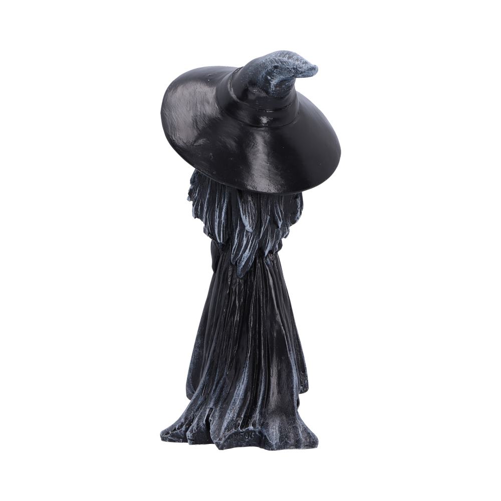 Süßes Halloween Skelett-Hexenmädchen stehend – Gothic Dekofigur 12,7 cm Witchy