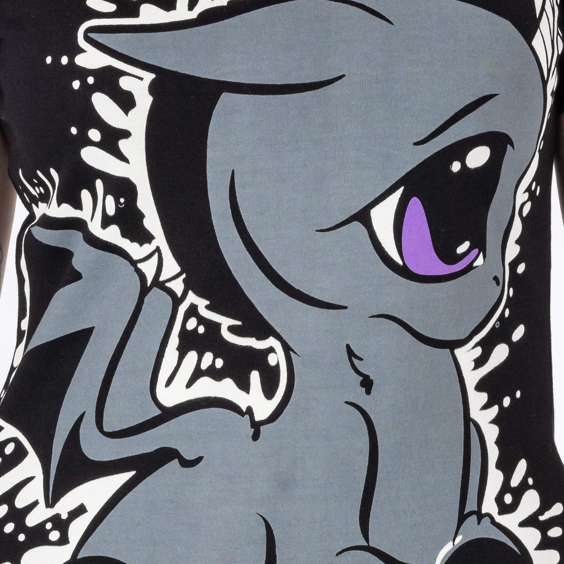 Unicorn Splatter T-Shirt – Detailansicht Print vorne